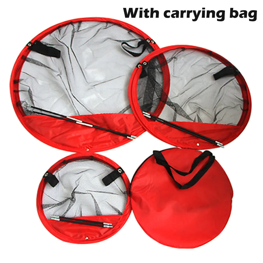 3pcs/set Foldable Golf Chipping Practice Net Cages Target System with Carrying Bag, Red