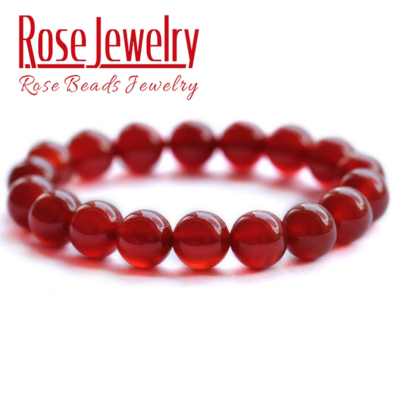 Top Quality Natural Red Agates Bracelet Natural Stone Bracelets 4 6 8 10 12mm DIY Jewelry Bracelet Gift For Women and Men