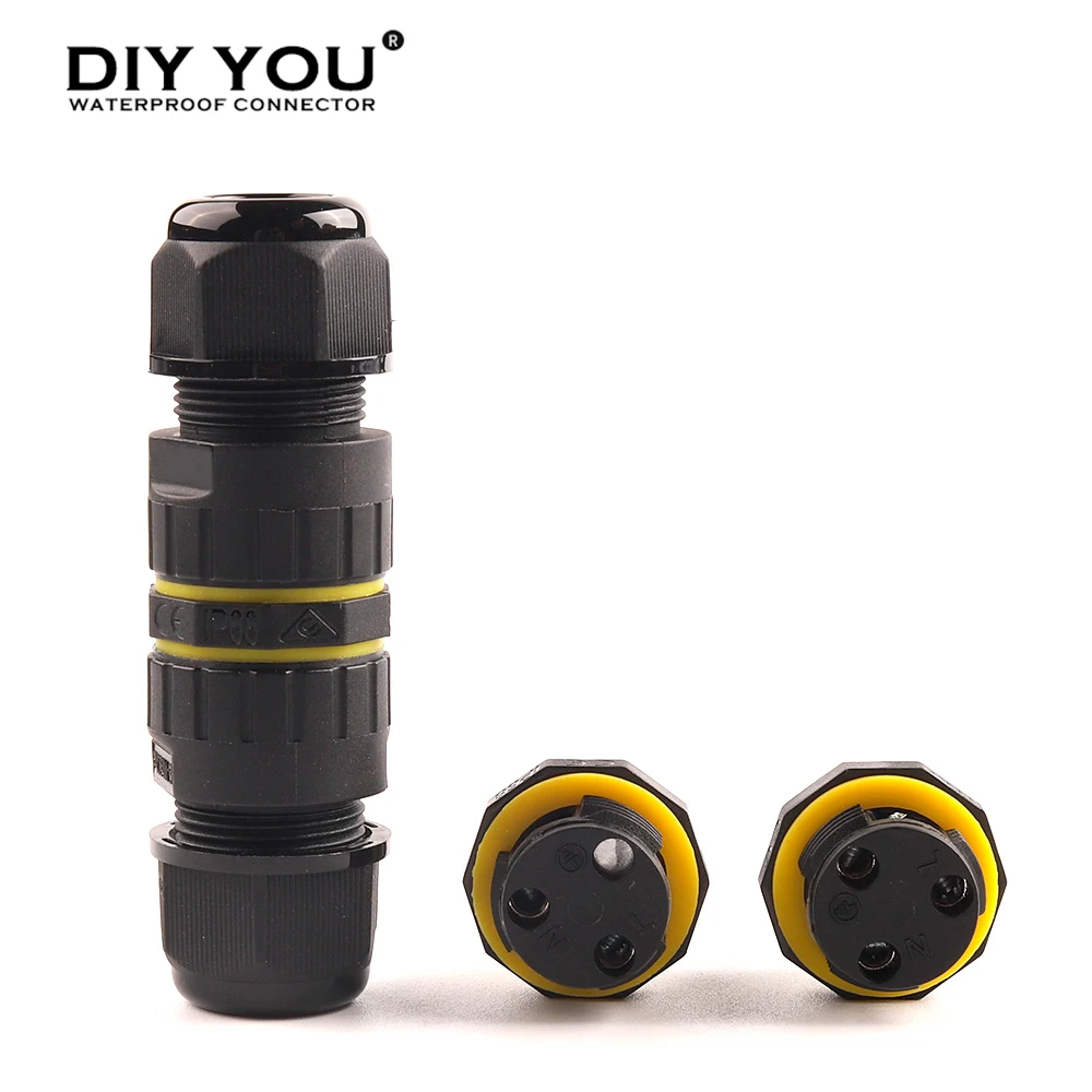 M16 IP68 Waterproof Connector 2 Pin 3 Pin Electrical Terminal Adapter Wire Connector Screw Solderless connector for LED Light
