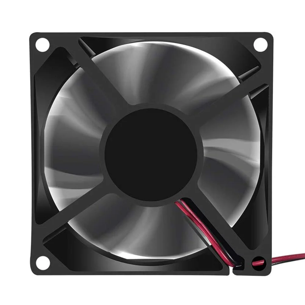 Ventilador de refrigeración sin escobillas para PC, caja de ordenador, CPU, radiadores, 2 pines, 80mm x 80mm x 25mm, cc 12V, 24V, 8025, 2 uds.