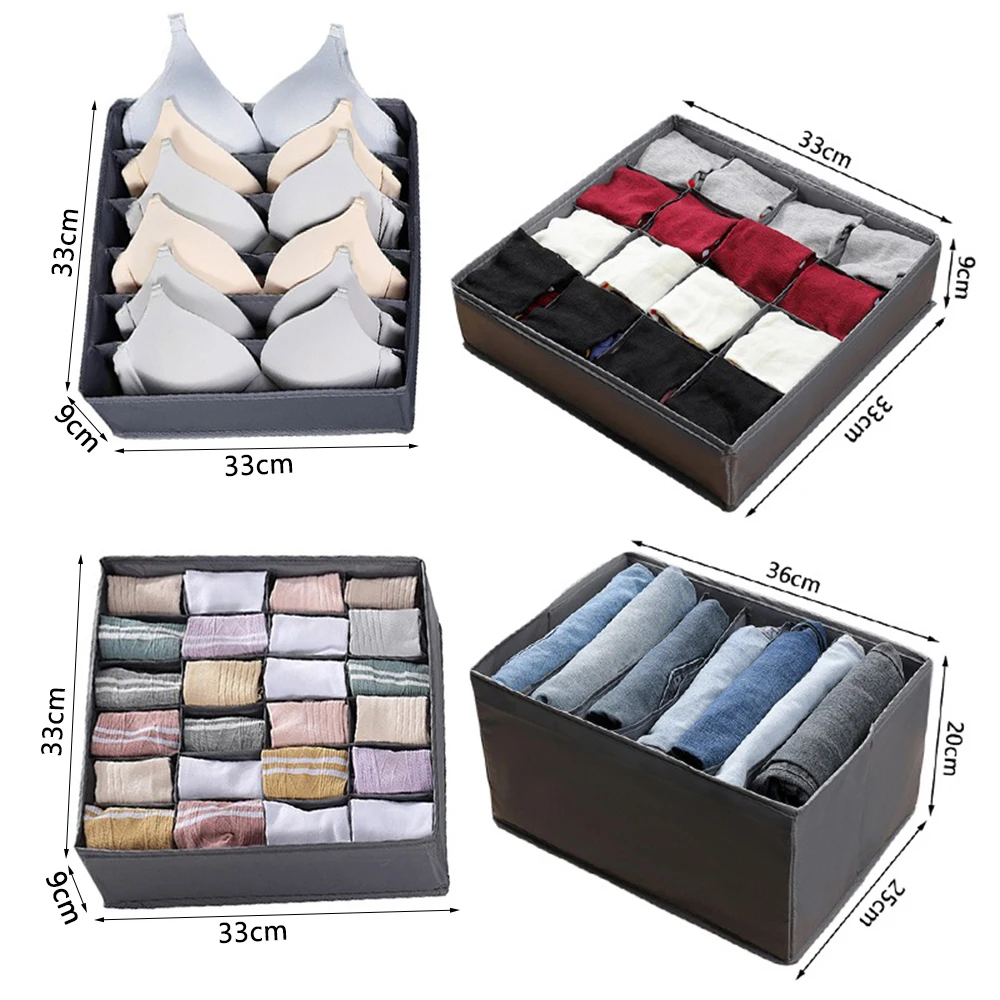 Cabinets Drawers Organizers Clothes Organizer socks Underwear Organizer Storage Box Drawers Separator Closet Wardrobe Organizers