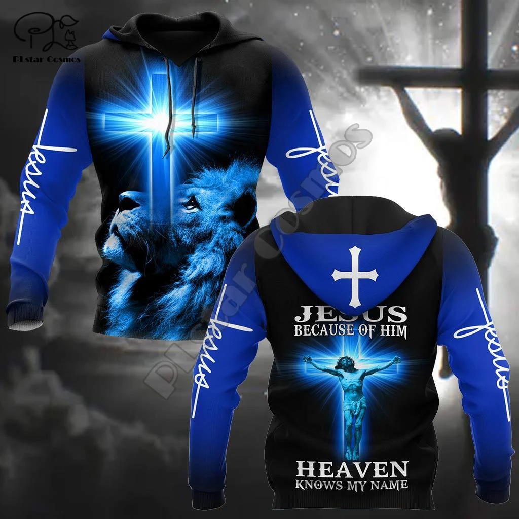 PLstar Cosmos NewFashion Christian Bible Faith Jesus God Lion Retro Art Streetwear Tracksuit 3Dprint Men/Women Casual Hoodies 15