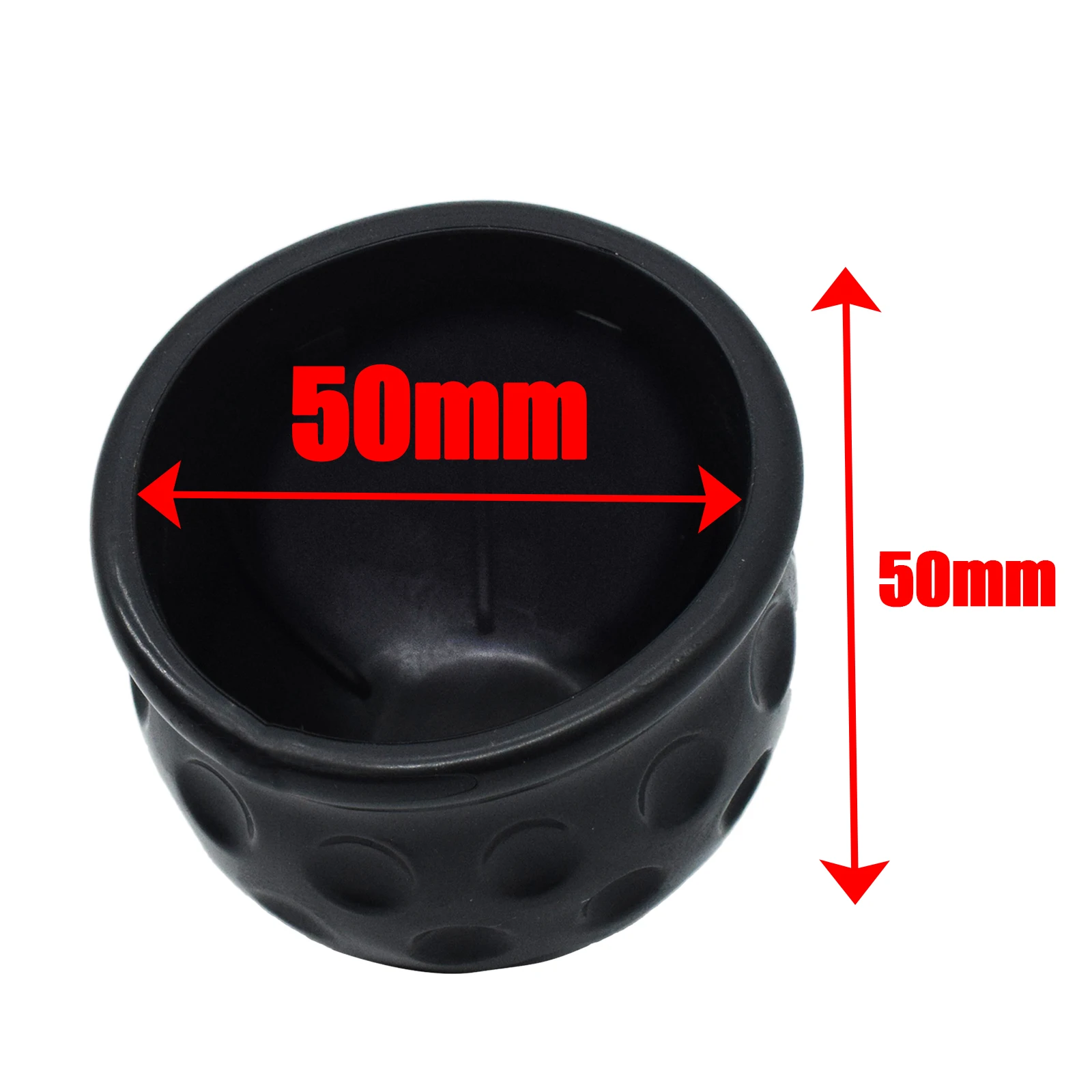 Universal Tow Bar Tampa Cap, Capa De Bola De Borracha, Engate Proteger, Tampa De Bola De Reboque De Towball, Acessórios De Carro Preto, 50mm