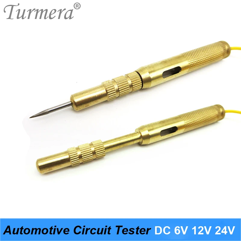 الجهد اقلام الفحص الكاشف جهاز فحص الدائرة الكهربائية للسيارات تيار مستمر 6 فولت 12 فولت 24 فولت النحاس سيارة ضوء جهاز فحص الدائرة الكهربائية مصباح كاشف التحقيق نظام الضوء
