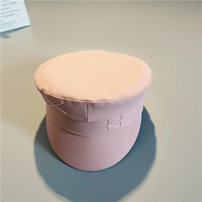 New Pink Letter Newsboy Caps Women Flat Militray Caps