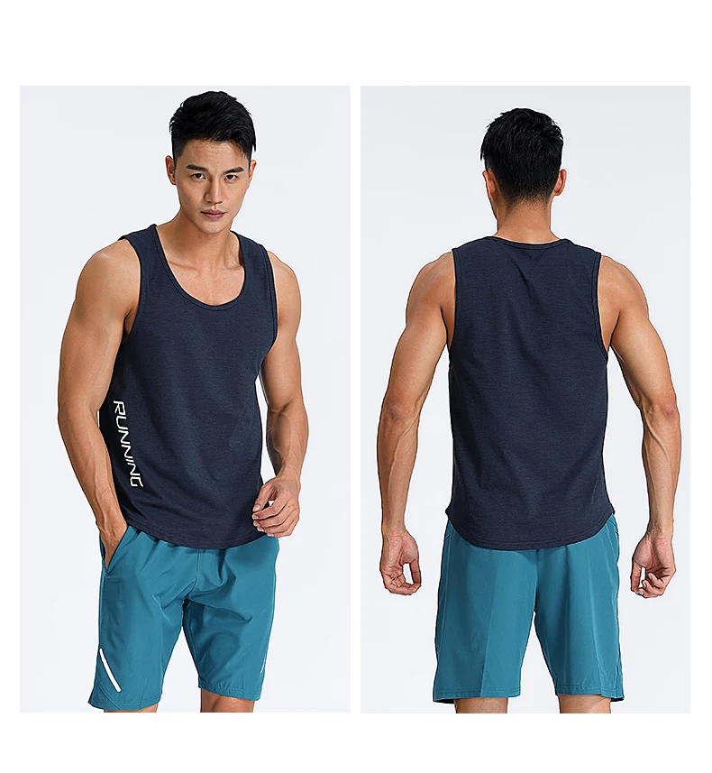 Men's Sport Running Suits Summer Fitness Sportswear Gym Clothing Sets Sleeveless Vest Shorts 2PCS Jogger Tracksuit