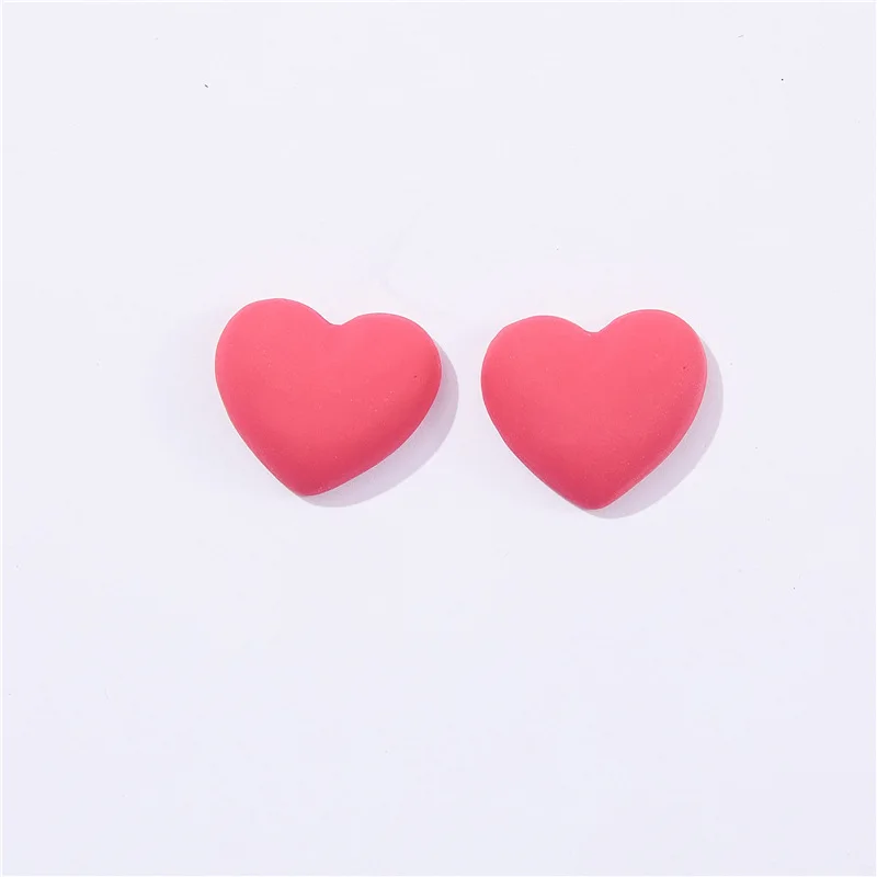 20-50Pcs Solid Color Mini Love Heart Flat Back Resin Girl Hairpin Earrings Phone Crafts Accessories Patch DIY Scrapbook Applique