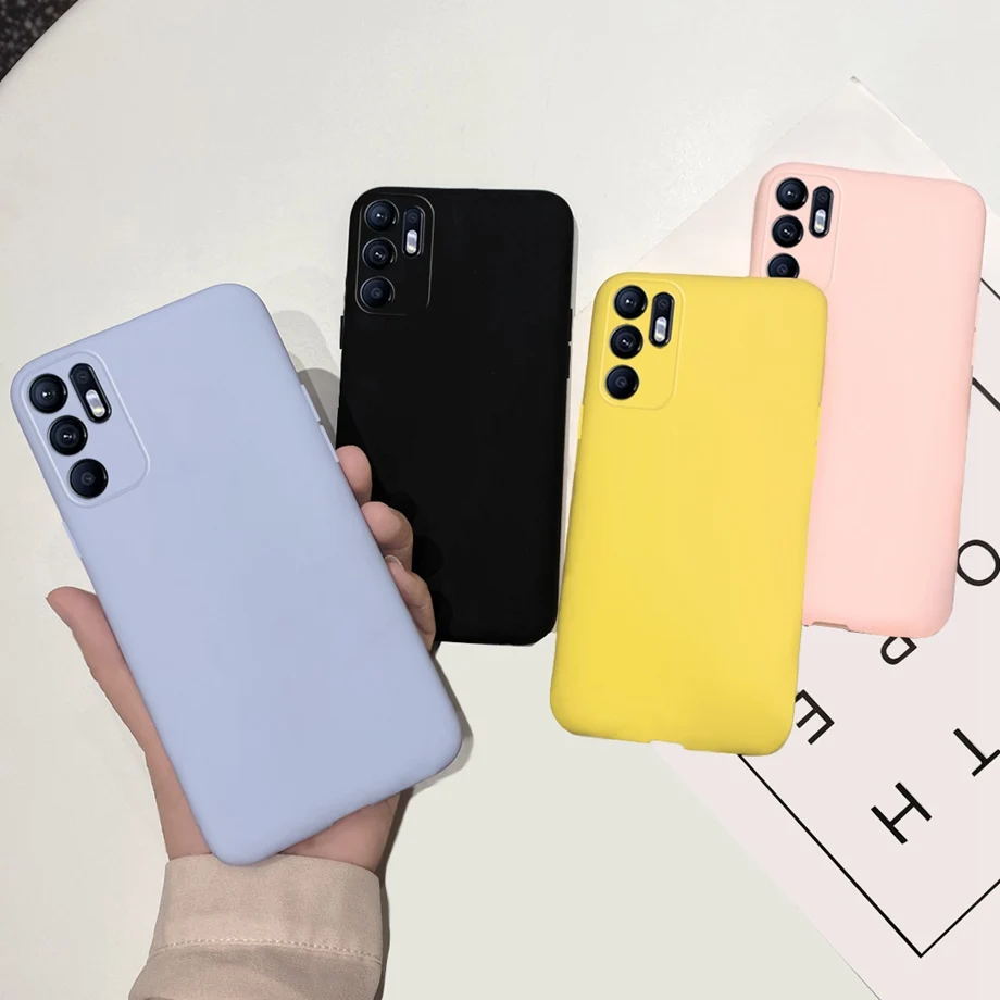 For OPPO Reno 6 4G CPH2235 Case Plain Sample Back Cover For Reno 6 Pro Plus Reno6 Pro 5G Snapdragon Reno6 5G Coque Cover Shell