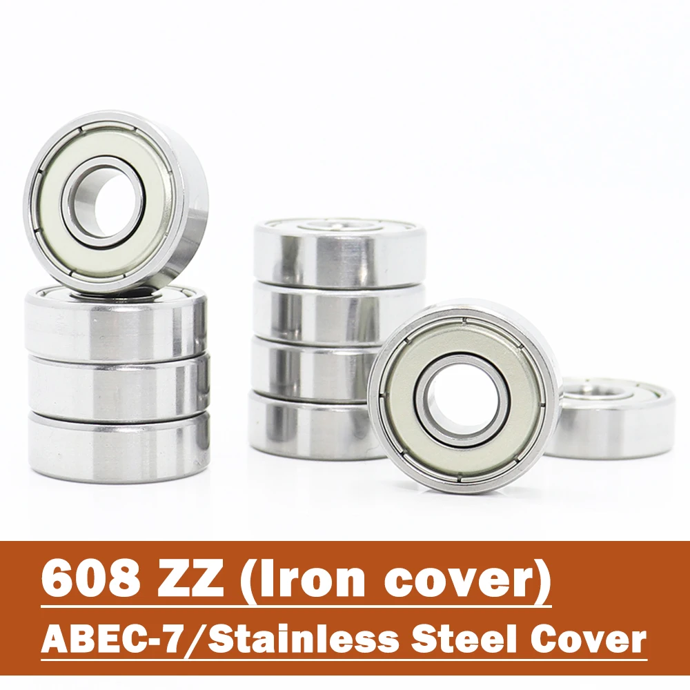 608ZZ تحمل ABEC-7 ( 10 قطعة) 8*22*7 مللي متر مصغرة الكرة محامل 608Z EMQ الصف 608ZZ-Bearing