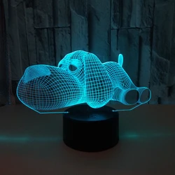 Cute Labrador Dog Lamp 3D Night Light Kids Toy LED Touch Table Lamp 7 Colors Flashing LED Light Christmas Decoration Drop Ship