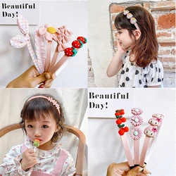 2/3/5 Pcs/Set Children Cute Acrylic Cartoon Flower Bow Hairbands Baby Girls Lovely Hair Hoop Headbands Kids Hair Accessories