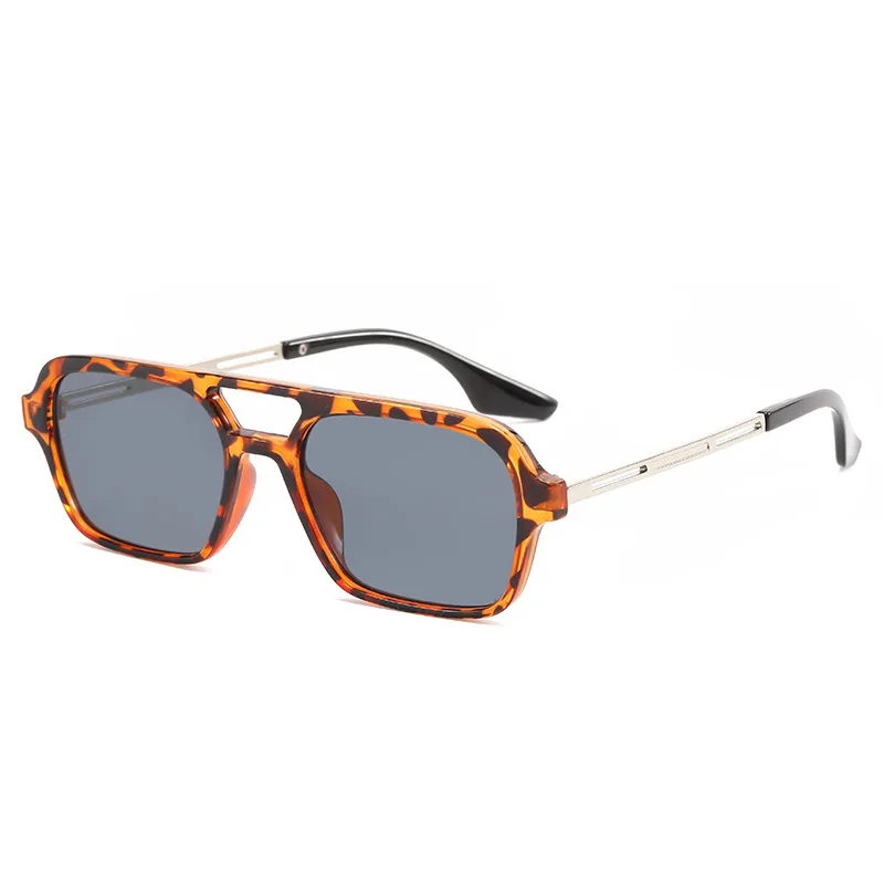vintage Retro Square Sunglasses Women Brand Vintage Travel Small Rectangle Sun Glasses For Female men women Double beam glasses