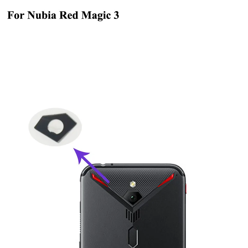 

2PCS High quality For Nubia Red Magic 3 NX629J Back Rear Camera Glass Lens test good For ZTE Nubia RedMagic 3 NX 629J Parts