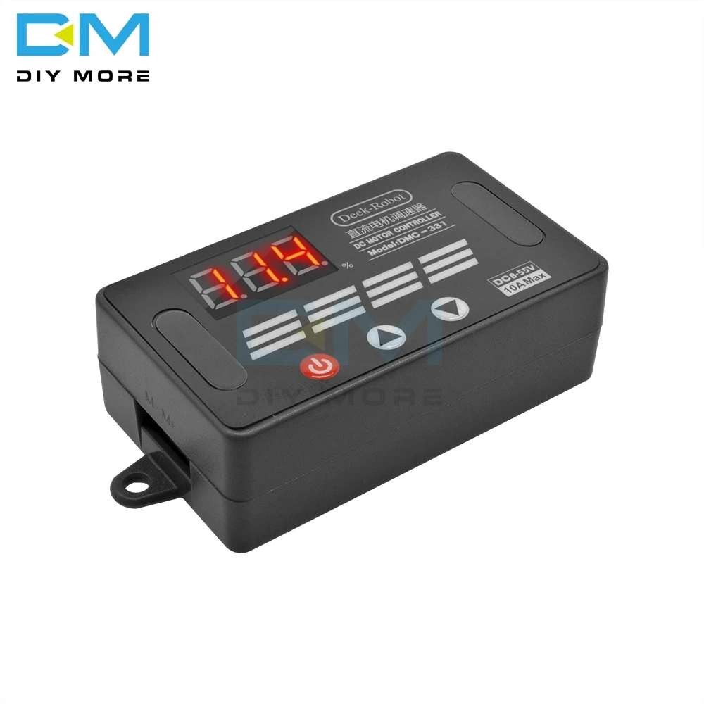 DMC-331 PWM DC Motor Speed Controller 10A 8V-55V LED Digital Display Switch Accelerate Decelerate power-off Permanent Memory