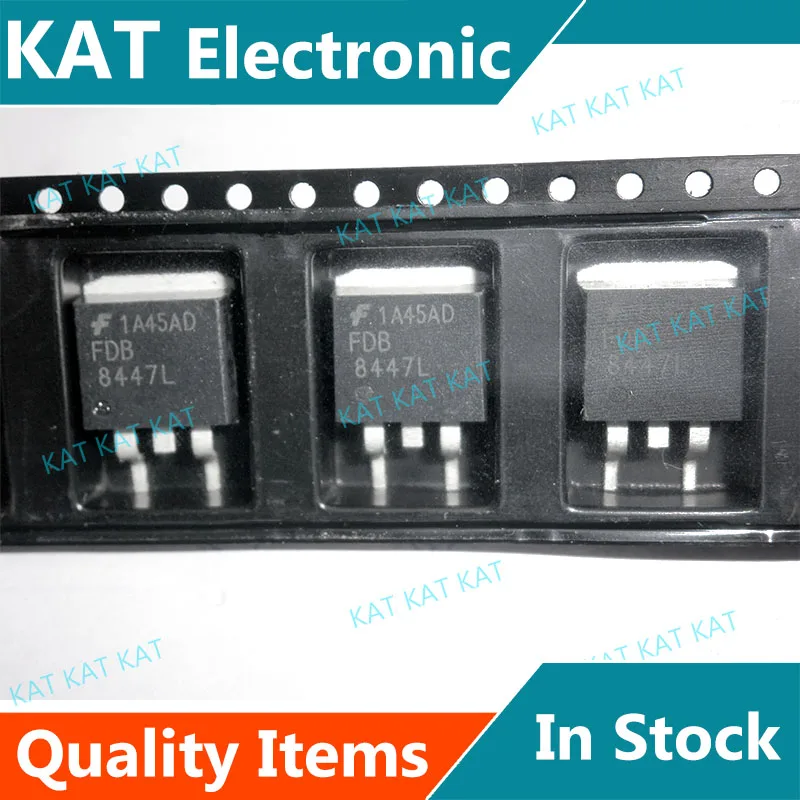 FDB8447L 8447L 40V 50A, 8.5mΩ n-channel PowerTrench MOSFET, 5 unids/lote