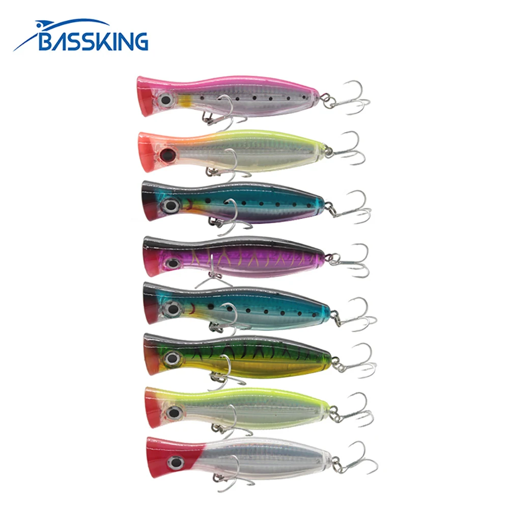 

BASSKING Big Popper Fishing Lure 120mm 42g Iscas Artificiais Hard Bait Top Water Floating Wobblers for Saltwater Leurre De Peche