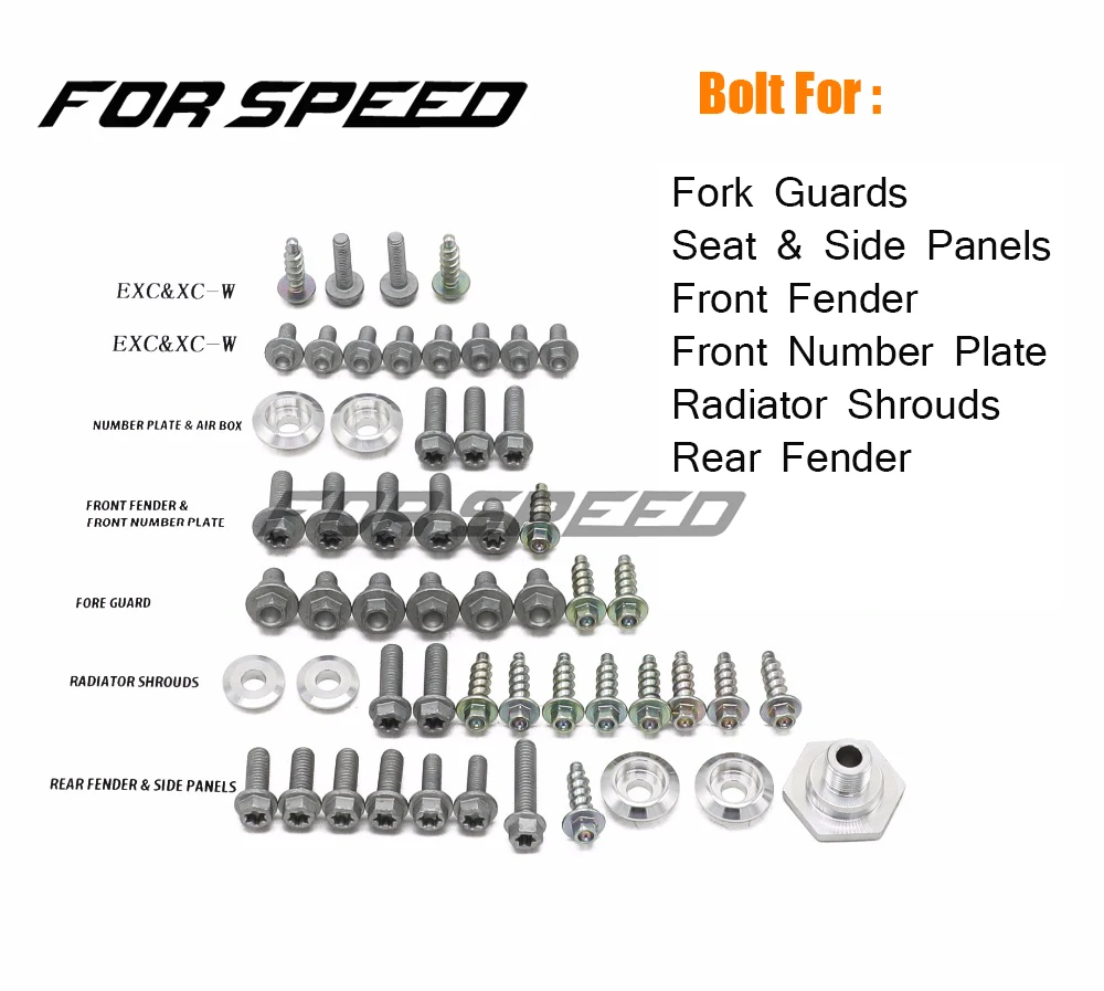 

New Hardware Bolt Full Plastics Fastener Kit For SX XC EXC XCW Factory Style Motorcycle Motocross Dirt Bike Part