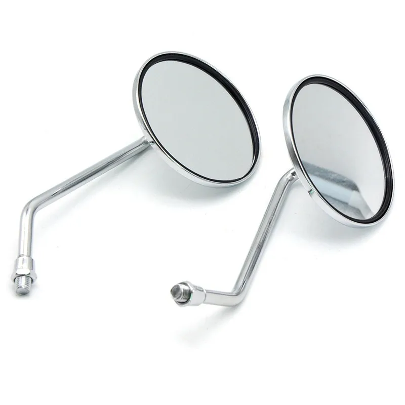 2pcs Motorcycle Mirrors Round Mirror Motorcycle Long Stem for Kawasaki Yamaha Suzuki Ducati Motorcycle Rear View Mirrors