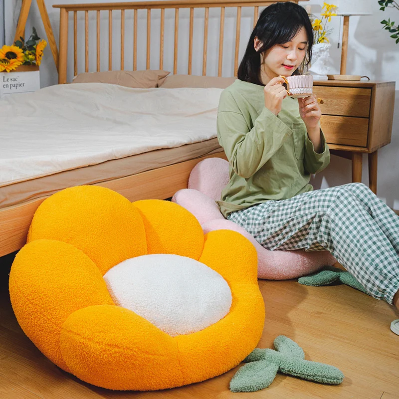 Flower Cushion Futon Household Floor Lazy Man Sitting Pier Bedroom Tatami Floating Window Plush Cushion Office Chair Mat