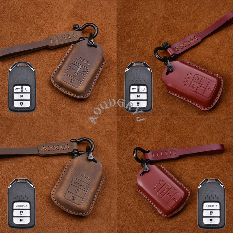 Car styling accessories luxury Leather Key Bag Fit for Honda Accord CRV FIT XRV URV HRV CITY Case Keyholder 1pcs