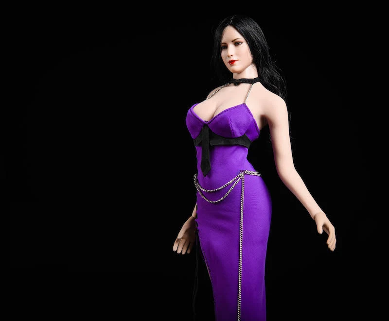 19XG49 1/6 Scale female soldiers sexy clothes Ada wong Long sling slits  for 12\'\' TBLeague phicen action figure