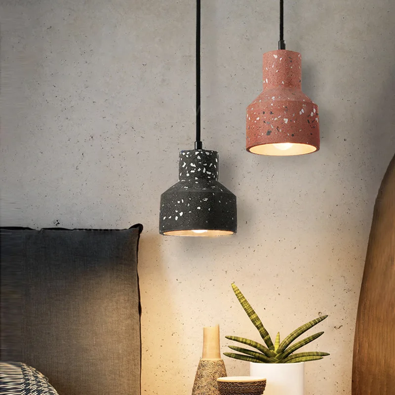 

Modern Led Nordic Cement Concrete Pendant Lights E27 Restaurant Bar Living Room Bedroom Kitchen Industrial Lamp Design