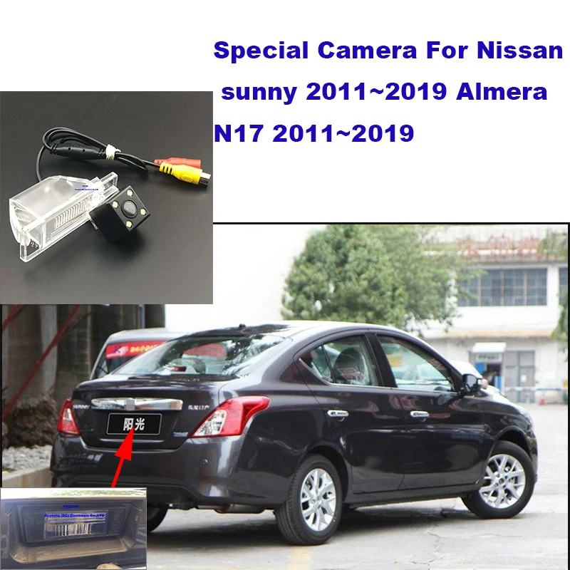 Rear View Camera For Nissan X Trail X-Trail Qashqai Juke Sunny Versa NV200 March Backup License Plate Camera Reversing