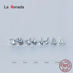 La Monada Cute Bead Earings Studs 925 Sterling Silver Fine Jewelry Minimalist Stud Earrings For Women Silver 925 Korean