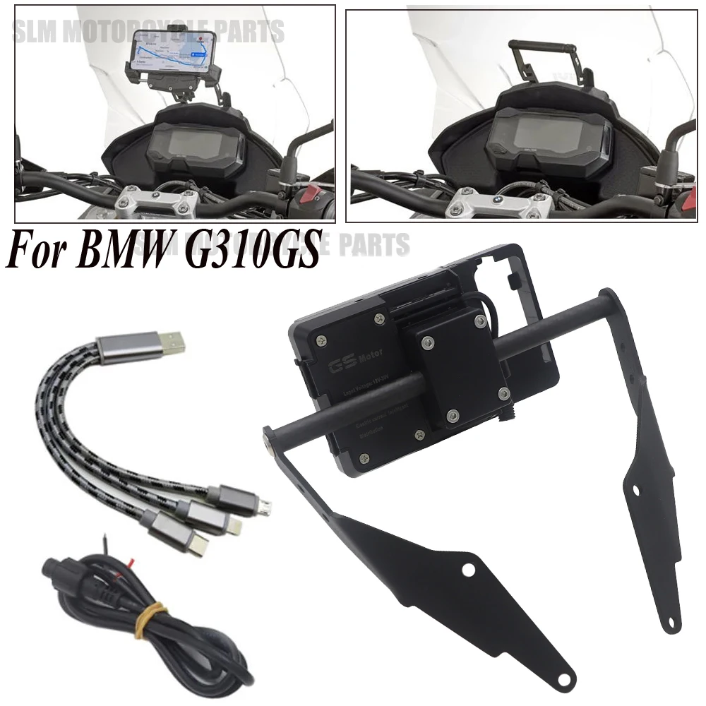 Bmw G310GS 2017-2022 2022 2021 2020 2019 2018 2017 スタンドホルダー電話携帯電話 GPS プレートブラケット G 310 GS G310R