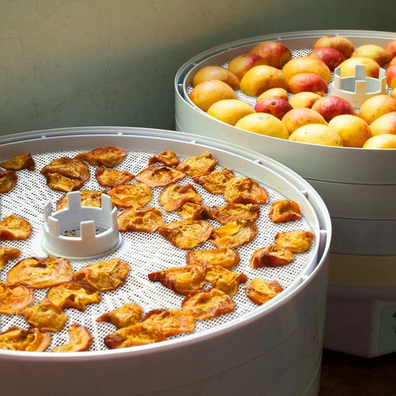 Promotion! 8 Pcs Round Silicone Dehydrator Sheets, Non-Stick Fruit Dehydrator Mats, Reusable Steamer Mat Mesh Sheet for Fruit Dr