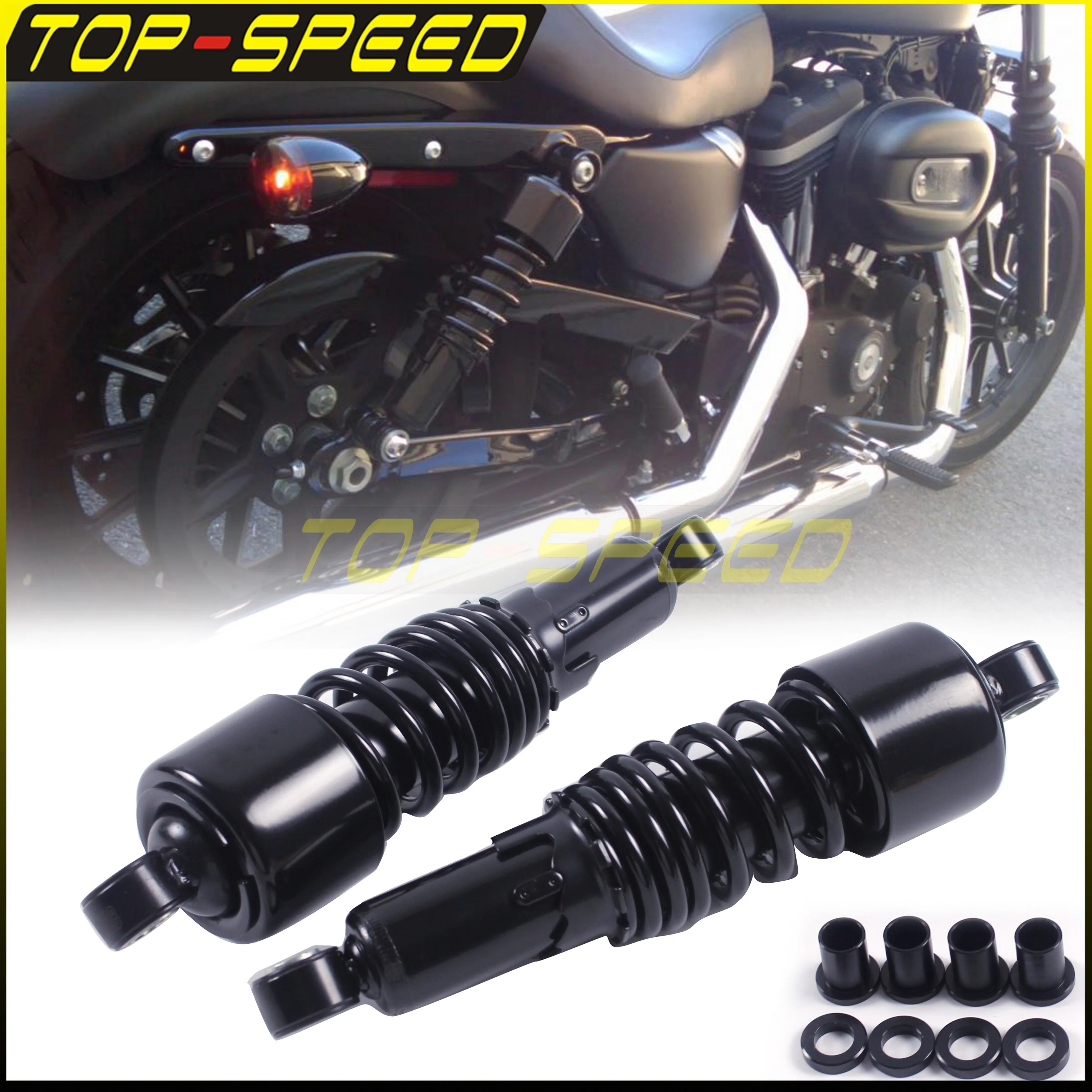 

Pair Motorcycle Rear Shock Absorber 10.5 Inch Slammer Lowering Shocks Damper for Harley Sportster XL 883 XL1200 Forty Eight 72