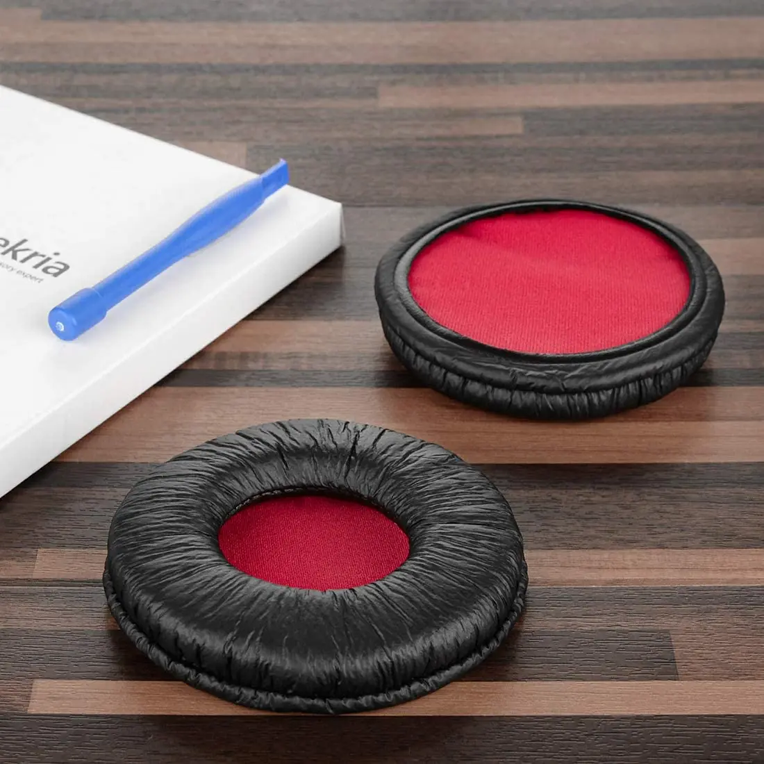 Almohadillas de repuesto de cuero proteico QuickFit para auriculares Sony MDR-V55 V500DJ, piezas de reparación de almohadillas para auriculares