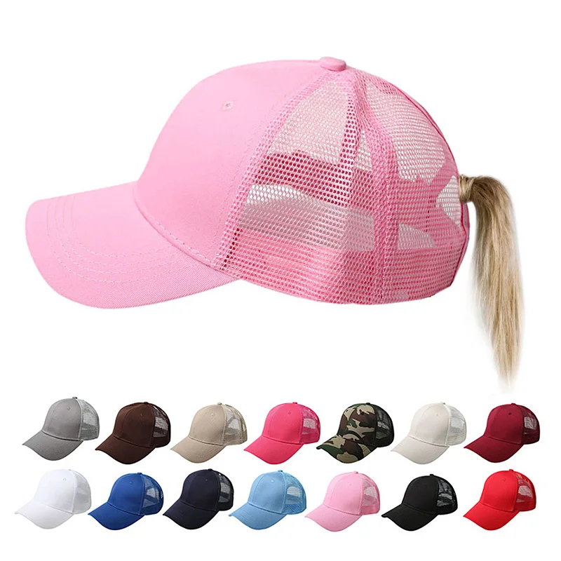 Baseball Cap Women Adjustable Ponytail Mesh Snapback Summer Hat Unisex Sun Hat For Women Bone Casquette Outdoor Cap