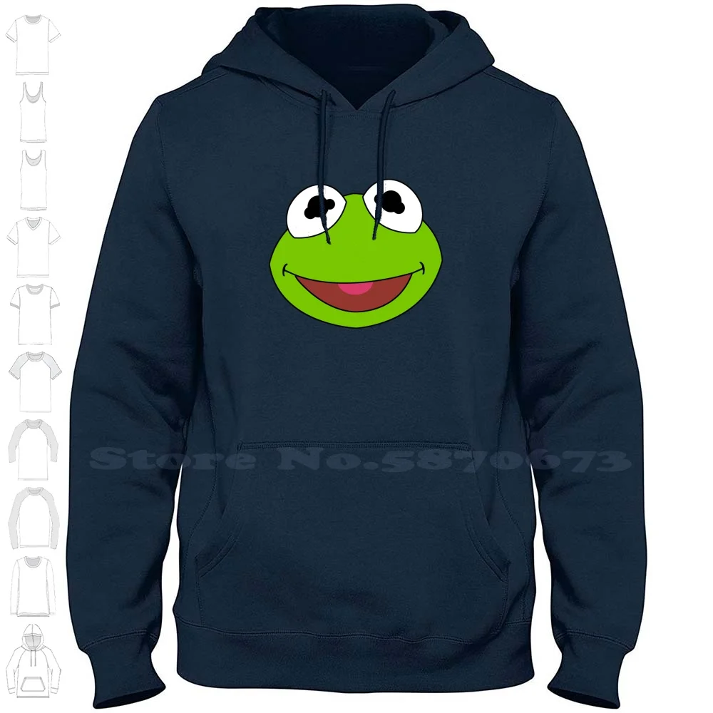 Baby Kermit Face 100% Cotton Hoodie T-Shirt Phineas Ferb Perry Doofenshmirtz Cartoons Candace Agent P Monogram Jake Long Brandy