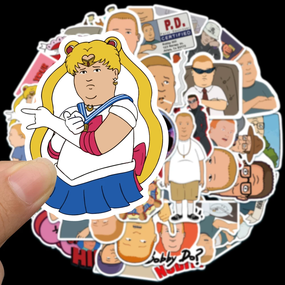 10/50PCS king Of Th Hill Stickers Funny Anime Stickers For kids DIY Stationery Bottle Phone Skateboard Laptop Toy Decal Stickers