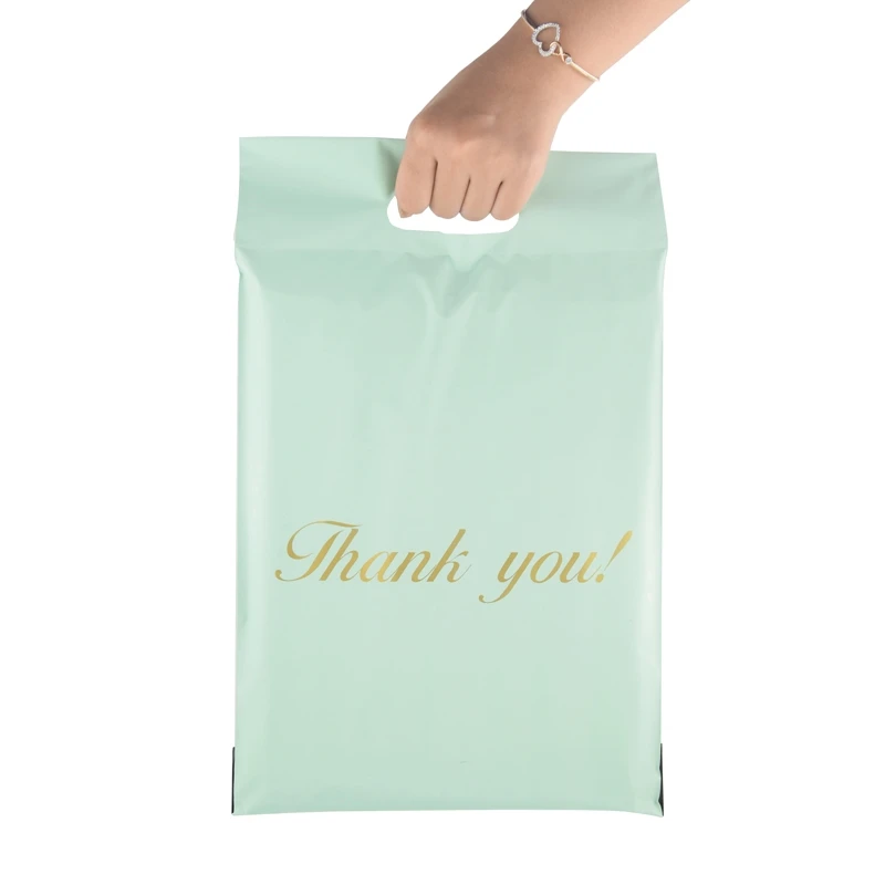 50pcs 10*13Inch D2W Biodegradable packaging Poly Mail Bags Clothing Envelope Bag Waterproof Courier shipping Bags With Handle