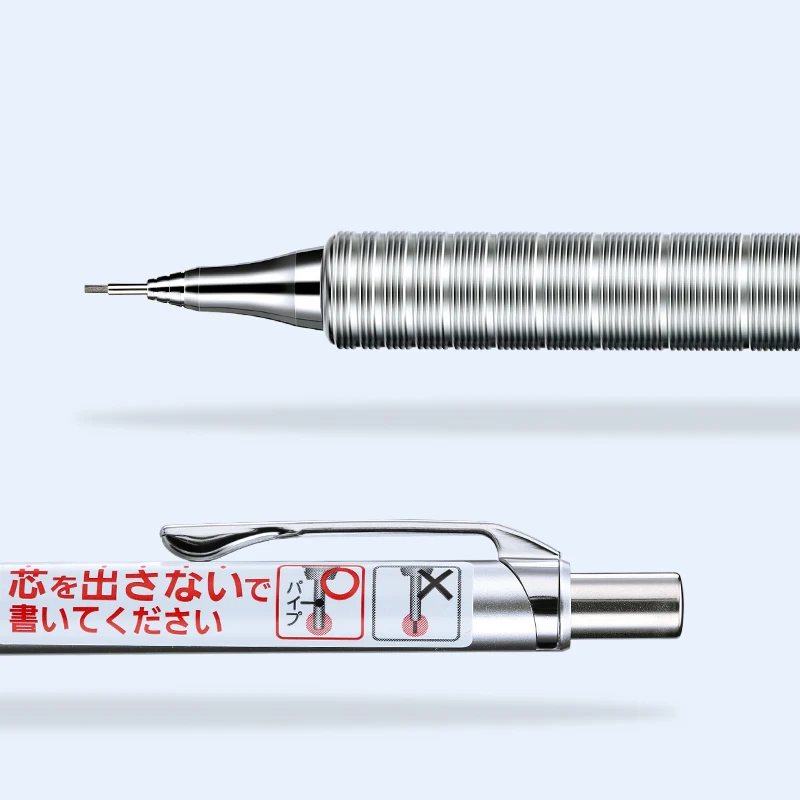 Pentel – crayon mécanique XPP1005G, dégradé 0.3/0.5 métal, Center de gravité bas, pour dessin d'étudiant, pointe rétractable Anti-rupture