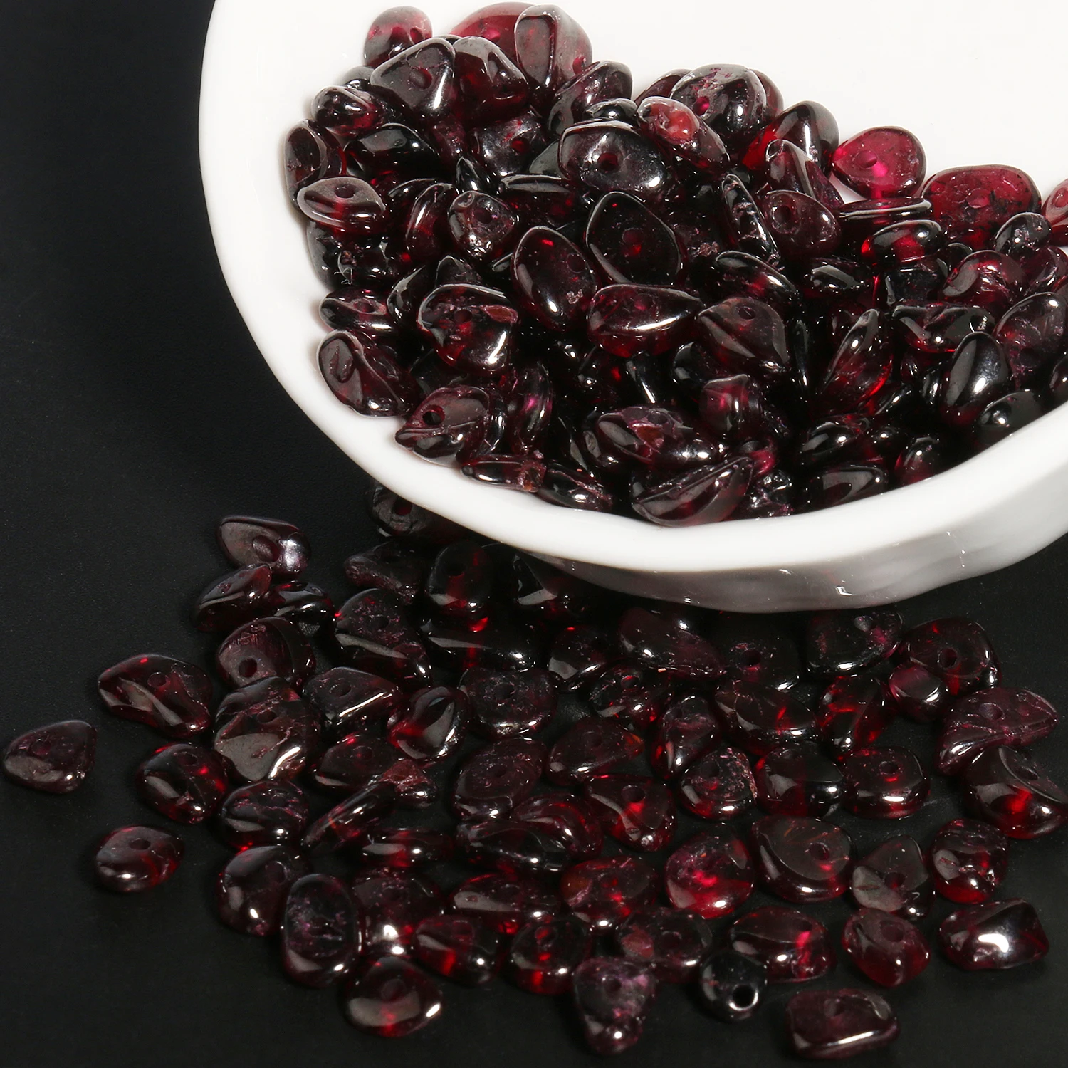 Natural Dark Red Garnet Irregular Shape Gravel Stone Beads Loose Beads For Jewelry Making DIY Necklace Bracelet Accessories 16\'\'