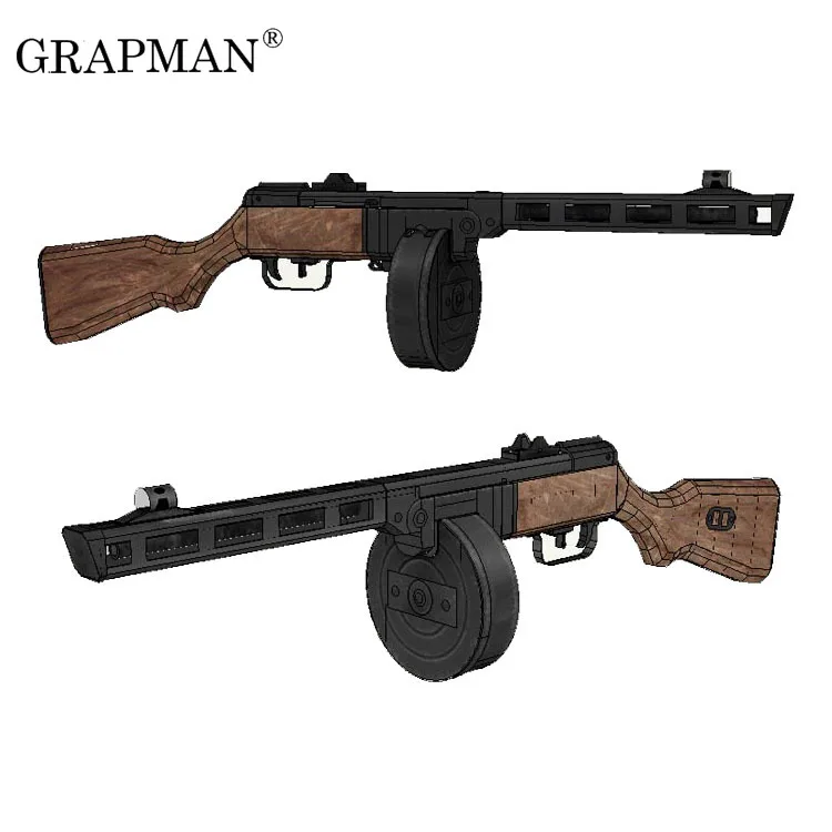 

1:1 WWII Soviet PPSH41 Submachine Gun Papercraft 3D Hand-Made Drawing Puzzle Toy Cardboard Model Origami Paper Papercrafts