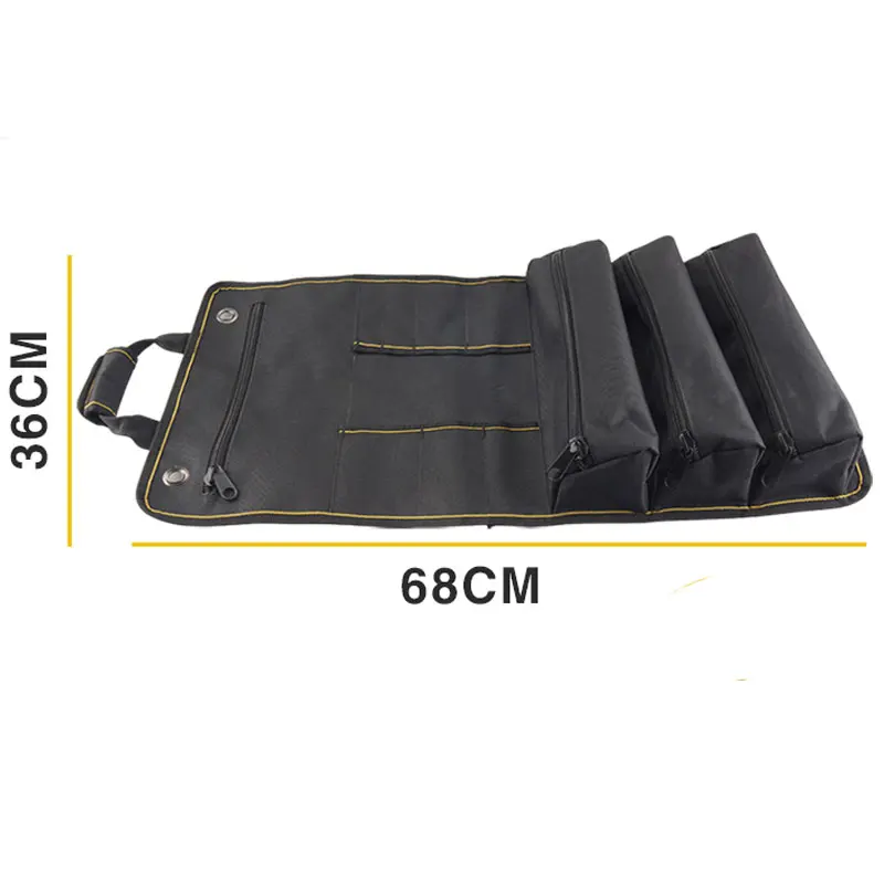 Socket Wrench Tool Roll Up Bag Oxford Cloth Multifunction Electrician Tool Roll Pouch Organizers Holder Tool Belt
