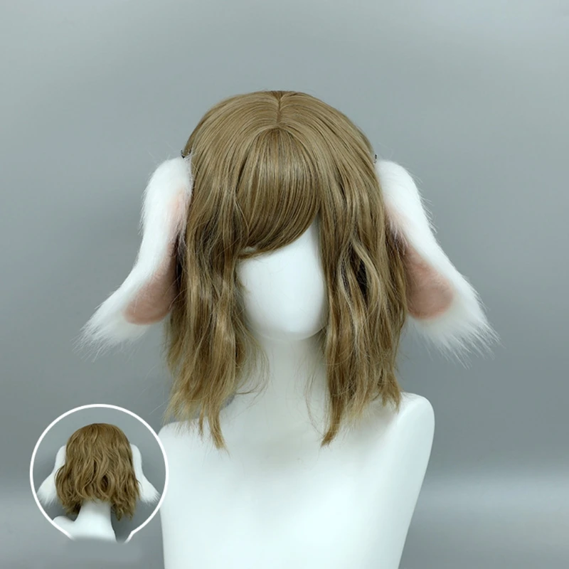 女性のための手作りのぬいぐるみの耳のバンド,女の子のためのヘアアクセサリー,ハロウィーンパーティーのコスプレ,ロリータスタイルの帽子