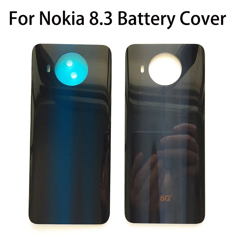 Original For Nokia 8.3 Battery Door Housing Back Glass Cover Case Rear panel Replacement For Nokia  8.3 TA-1243 1251 Back Cover