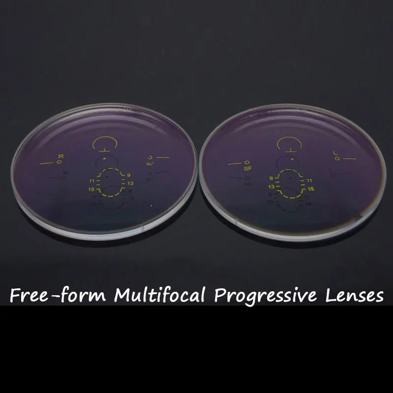 1.56 1.61 1.67 1.74  (ADD +0.75~+3.50) Progressive Multifocal Lenses Prescription Myopia Hyperopia  Free-  Form Customized Lens