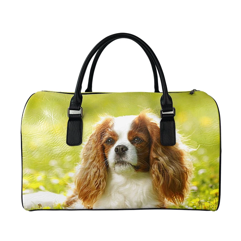 Noisydesigns 3D Men Business Travel Handbags Women Leather Tote Casual Duffle Bag Sac De Cavalier Dog Print Custom Dropshipping