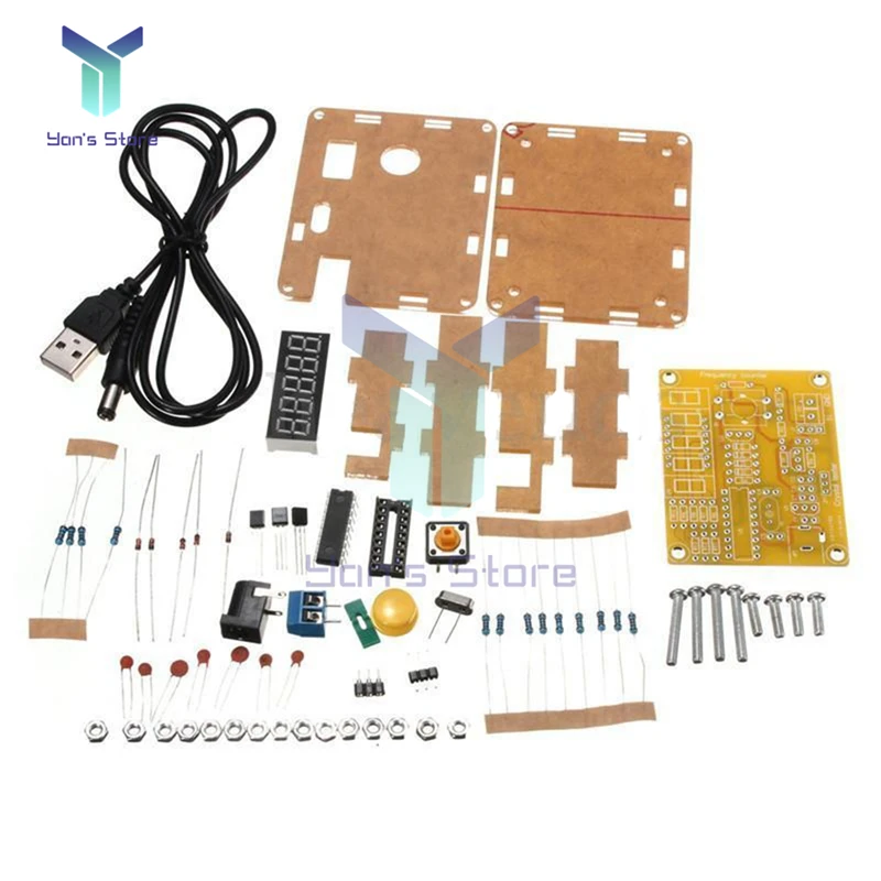 DIY Kits 1Hz-50MHz Crystal Oscillator Frequency Meter Tester 5 digits display Digital Frequency Counter module with Acrylic Case