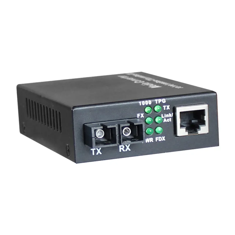 Optik Mini Transceiver Rj45 Lan Port Multi Mode Single Mode Opsional Media Optik Converter LED Panggung Sewa Acara