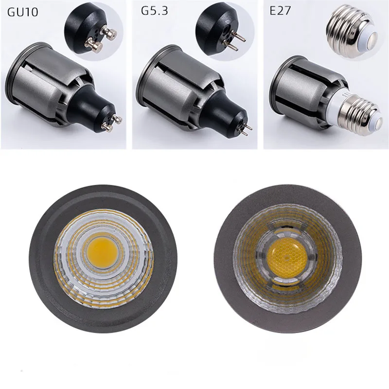 Super Bright LED Spotlight GU10 GU5.3 E27 E14 MR16 Dimmble lamps 6W 9W 10W 12W COB 110V 220V DC12V led Bulbs spot home lighting