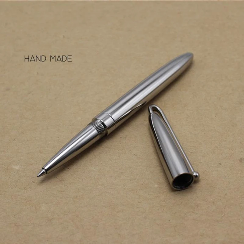 Handmade 303 Stainless Steel Signature Pen Metal Clip 0.5mm  Black Ink Writing Tool  for Bussiness and School Customized