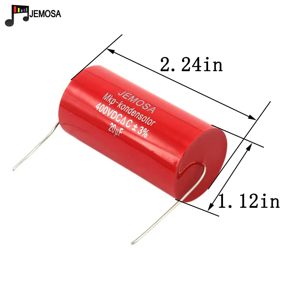 Audiophiler Axial MKP Capacitor 20UF 400V DC Coupling Divider HIFI Grade Audio Capacitor 20UF 400V For Tube Guitar Amplifier