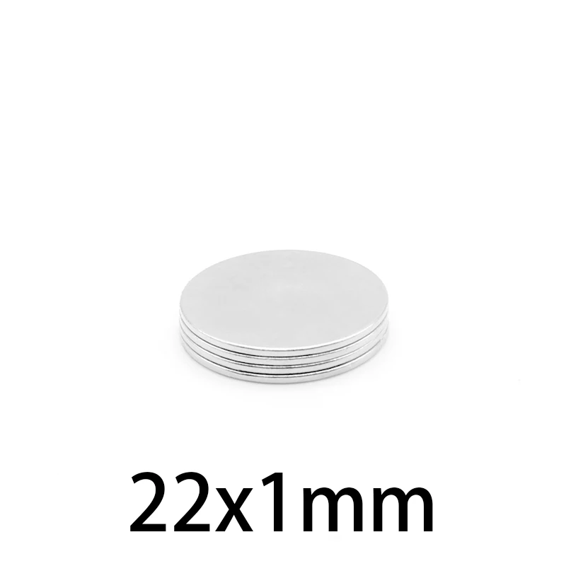 5-50pcs 22x1mm Strong Cylinder Rare Earth Magnet 22mmX1mm Fridge Round Neodymium Magnets 22*1mm N35 Magnetic 22*1